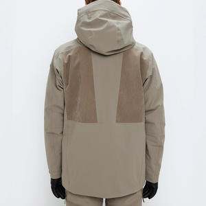 Veste de ski à capuche imperméable pour hommes avec fermeture à glissière personnalisée OEM Fit Respirant Material Logo Printing & Private Label Solutions - Product Image 6