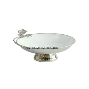 Plateado Desechable Ecológico Fiesta Comida Servir Sopa Fruta Seca Nueces Tazón Hoja Diseño Elemento Color Dorado Decorativo - Product Image 3