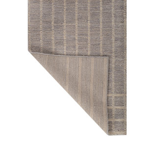 Alfombras de Lana Tejidas a Mano en Gris y Negro, Diseño Jacquard Geométrico Clásico, Rectangulares Grandes de 10 mm para la Entrada del Hogar, Hechas a Mano HWL-444 - Product Image 5