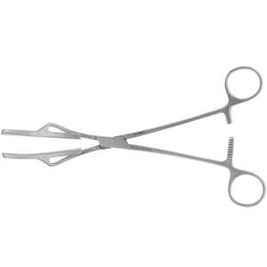 Pinzas para trasplante de hígado Klintmalm, vasculares estándar, 25 cm, mandíbula curva, acero inoxidable, instrumentos quirúrgicos manuales - Product Image 2