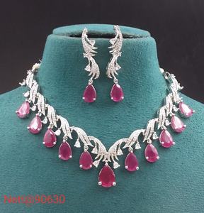 Élégant AD Teardrop Design Pierre Collier Boucles D'oreilles Ensemble pour les Femmes pour les Fêtes de Mariage Occasions Spéciales Mode Pendentifs et Charmes - Product Image 6