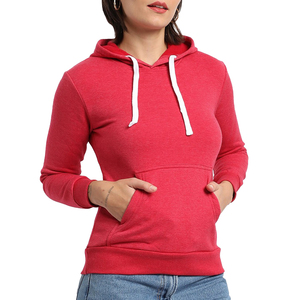 เสื้อฮู้ดดี้ผ้าฟลีซ/ผ้าฝ้ายบุซับในใส่สบาย ราคาส่ง คุณภาพสูง ราคาถูก สำหรับผู้หญิง กำลังเป็นที่นิยมในฤดูหนาว - Product Image 1