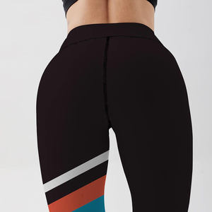 Leggings de yoga décontractés taille haute à séchage rapide pour femmes Leggings de sport respirants à compression douce-Vente en gros de tissu satiné - Product Image 2