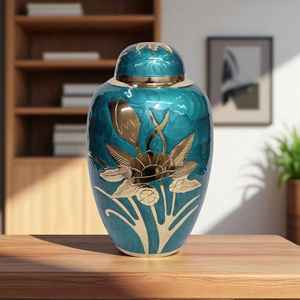 Urna artesanal para cenizas humanas | Recuerdo conmemorativo Premium | Caja de urna de latón para adultos Premium - Product Image 4