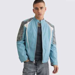 Chaqueta de cuero de carreras para hombre de alta calidad, precio barato, chaqueta de cuero para hombre de piezas frescas y cómodas de peso pesado - Product Image 3