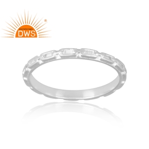 Anillo de banda de Plata de Ley 925 con el mejor diseño para mujer, joyería personalizada para mujer, regalo para ella delicada - Product Image 1