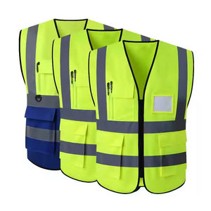 Chaleco de seguridad industrial, tiras reflectantes para máxima visibilidad, Impresión de logotipo personalizado disponible, material de poliéster ligero - Product Image 6