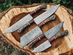 Ensemble de 5 couteaux de cuisine faits à la main en acier forgé à la main, couteau de cuisine, couteaux de cuisine, couteaux réguliers - Product Image 5