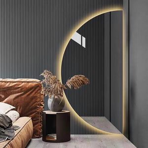 Dimmable led phòng tắm gương chống sương mù bán tròn không khung gương độ sáng thời gian hiển thị cho phòng ngủ phòng khách lối vào - Product Image 4