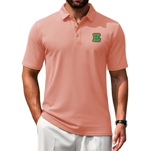 Polo brodé personnalisé avec logo, vêtements décontractés pour hommes, 100% coton, coupe ajustée, qualité supérieure, col uni, unisexe - Product Image 1