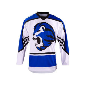 Service de maillots de hockey sur glace et de hockey sur gazon personnalisés de haute qualité avec impression par sublimation, broderie, nom de l'équipe, fabrication sur mesure - Product Image 1
