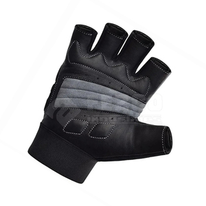 Gants en cuir à demi-doigts personnalisables au prix de gros Équipement de fitness pour la salle de sport et les sports Gants de gymnastique - Product Image 4