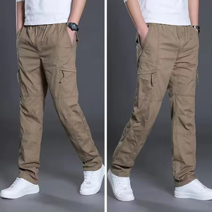 Pantalones Cargo Casuales para Hombre, Cintura Alta, Corte Regular, Ligeros, de Lana Peinada, para Senderismo al Aire Libre, Bordados, Lavado a la Piedra, Servicio OEM - Product Image 4