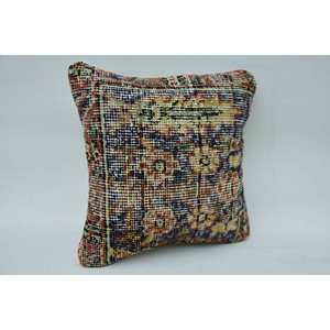 Multicolor Bohemian Wool Patchwork Kantha Pillow 12x12 Inch Vintage Embroidered <b>Print</b> Decorative <b>Cushion</b> for Home Woven - Product Image 2