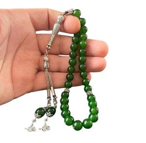ลูกปัดอิสลามคุณภาพสูงทำจากหินธรรมชาติ misbaha sibha tasbeeh 33เม็ด, มุสลิม, Rosary tasbih 9x6mm เฉพาะบุคคล - Product Image 2