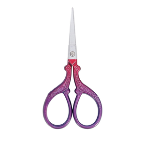 Ergonomic Grip Straight Tip Cuticle Scissors Printed Handle Safe Efficient Cutting Stainless Steel Fancy Beauty Straight Tip - Product Image 3