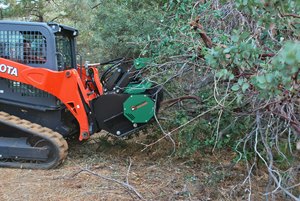 Vente chaude Kubota 95-2S Skid Steer Mulcher Attachment Cummins Engine Heavy Duty Forestry Land Clearing Machine Hansa Pump - Product Image 2