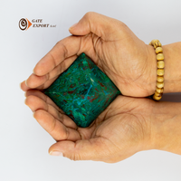 Pierre de chrysocolle polie à la main artisanat artisanal pour décoration de la maison Feng Shui alignement Chakra nettoyant calme