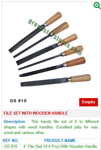 Juego de limas de acero GS 810 con mango de madera Herramientas y equipos de joyería para trabajos de joyería profesional - Product Image 2