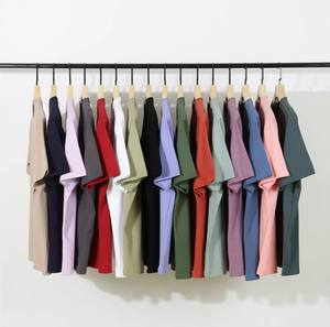 Camiseta de algodón puro pesado de 260g para verano, hombre, mujer, Unisex, informal, holgada, de manga corta, personalizada, sólida, 100%, algodón orgánico - Product Image 3