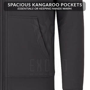 Sudaderas con capucha sólidas con cremallera para hombre, servicio OEM, venta al por mayor, ecológicas, transpirables, cálidas, para invierno, logotipo personalizado hecho en Pakistán - Product Image 5