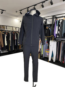 Conjunto de chándal de invierno con cordón 2 en 1 unisex Cuello con capucha transpirable informal de alta calidad Logotipo personalizado Impreso Venta en línea - Product Image 2