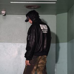 Streetwear Battle <b>Field</b> Faux Leather Bomber <b>men's</b> <b>jackets</b> - Product Image 5