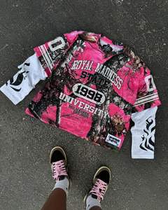 Camiseta Personalizada de Doble Capa con Mangas Largas, Estampada, Unisex, Transpirable, 100% Algodón, Informal - Product Image 4