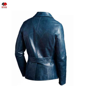 Veste en cuir élégante pour homme, couleur unie, haute qualité, personnalisation de marque, fabrication OEM ODM - Product Image 2