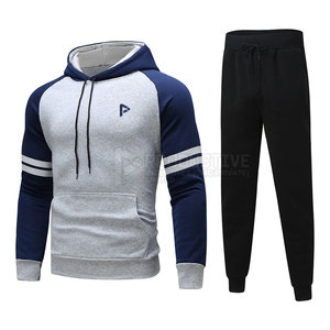 Survêtement de jogging 100% coton personnalisé décontracté pour hommes, ensemble de survêtements de sport à fermeture éclair pour la course à pied pour l'hiver, vente en gros - Product Image 4