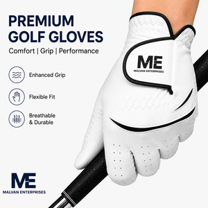 Custom Logo Cabretta Leather Golf Gloves Men Sheepskin Palm Non <b>Slip</b> Breathable <b>Full</b> Finger Golf Grip Gloves - Product Image 1