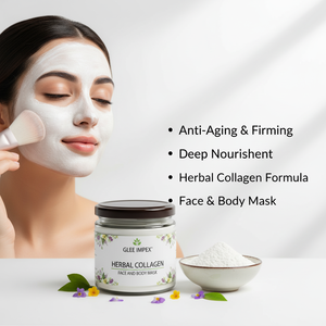Masque pour le visage et le corps en poudre de collagène végétal Glee Impex |   Soins raffermissants, hydratants et rajeunissants pour la peau - Product Image 4