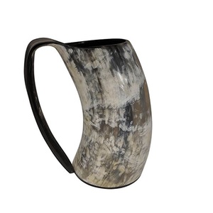 แก้วเบียร์ฮอร์นแก้วมักทำจากไม้แข็งธรรมชาติแบบคลาสสิกถ้วยชาแฮนด์เมดสำหรับดื่มกาแฟร้อนนมไวน์ - Product Image 1