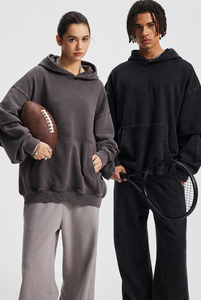 Sudaderas Unisex de Algodón 100% Estilo Vintage Desgastado OEM o Sudadera para Hombre, Duradera, de Gran Peso, con Caída Suave y en Colores Sólidos - Product Image 2