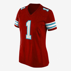 เสื้อเจอร์ซีย์เล่นฟุตบอลอเมริกันเสื้อเจอร์ซีย์สำหรับผู้ใหญ่คอวีระบายอากาศทำจากโพลีเอสเตอร์100% - Product Image 3