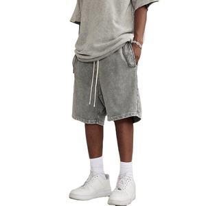 Short d'été personnalisé délavé à l'acide avec poches latérales Tissu doux et respirant confortable Sports de plein air Design unique - Product Image 2