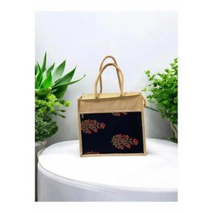 Sac fourre-tout en lin et jute écologique, capacité de 2,5 kg, sac de courses réutilisable, imprimé à l'écran, logo personnalisé, sac de plage pour les courses - Product Image 1