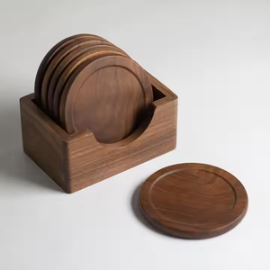 Wholesale square Round <b>Wooden</b> Tea Coffee Blank Natural Wood <b>coaster</b> by crescent crafts - Product Image 1