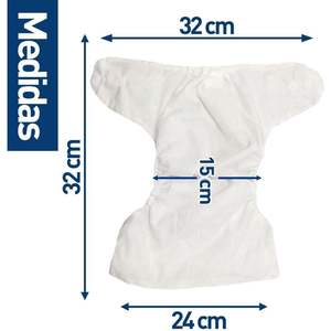 Pannolini Lavabili Ecologici Bluelander Taglia Unica Confezione da 6 con 6 Inserti in Microfibra Morbidi Stampati Stile Tasca - Product Image 4