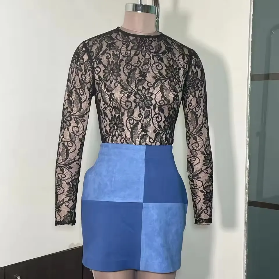Desgaste de clube de duas cores de luxo mini saia curta quente para mulheres a preço acessível na Índia