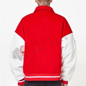 Veste d'université à manches en cuir de laine pour hommes uniforme d'usine corps en laine personnalisé de haute qualité - Product Image 2