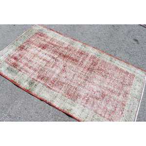 Tapis turc 3,6 x 6,4 pieds, tapis d'appoint vintage, tapis marocain rouge - Product Image 4