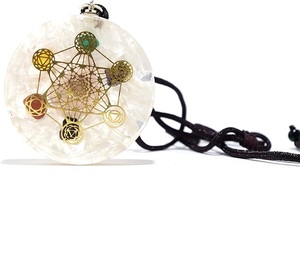 Magnifique qualité pendentif en cristal naturel clair Quartz gravier collier bijoux pierre précieuse énergie Orgone pierre - Product Image 1