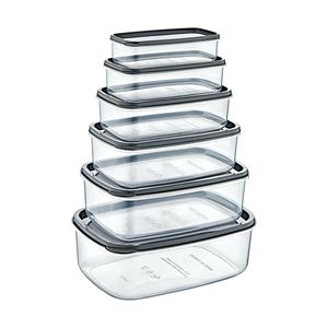 6 pezzi rettangolare dolce scatola di immagazzinaggio trasparente Set