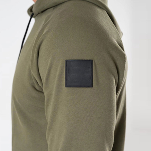 Sweat à capuche en coton imprimé avec logo personnalisé pour homme, coupe classique, couleur unie, hiver, style européen transfrontalier avec poche - Product Image 6