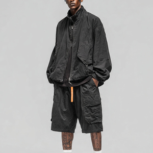 <b>Camping</b> Rain Suit Set Men's Mountain <b>Windbreaker</b> Shorts Set Men Zipper Rain Jacket Wind breaker Shorts Two Piece Mens - Product Image 5