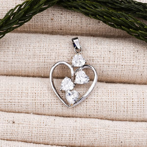 Coeur Cut Herkimer Gemstone 925 Sterling Silver Heart Shape pendentifs Argent Plaqué Romantique À La Mode Pendentif Pour Cadeau De Mariage - Product Image 2