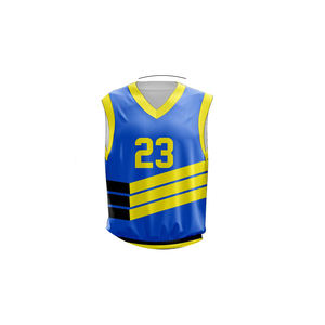 Kit d'uniforme de basket-ball personnalisé unisexe avec design imprimé par sublimation grande taille séchage rapide respirant 100% polyester sans manches - Product Image 2