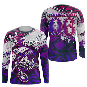 Camisetas de Carreras Sublimadas de Manga Larga para Hombre al por Mayor, Jersey de Motocross Todoterreno, Ropa de Carreras de Autos y Motocicletas - Product Image 6