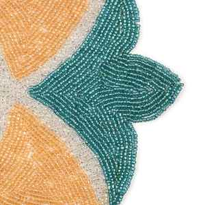 Mantel Individual con cuentas, cargador redondo hecho a mano para comedor de lujo y decoración de vacaciones, pieza única hecha a mano con cuentas, mantel, inauguración de la casa - Product Image 3